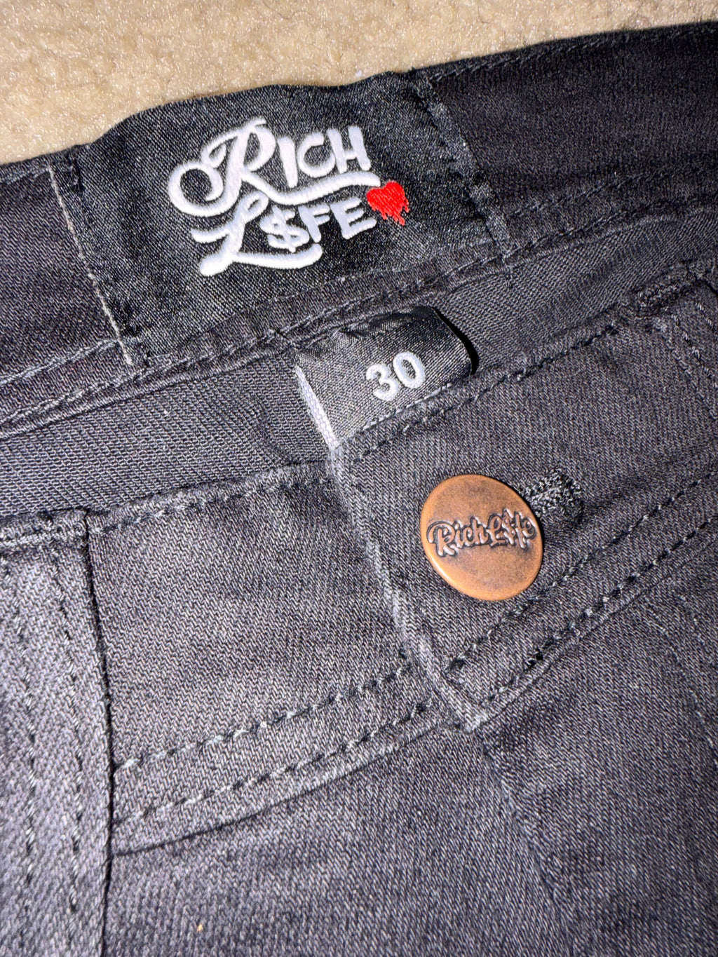 RICH LIFE SKINNY ‘STACKED’ JEANS