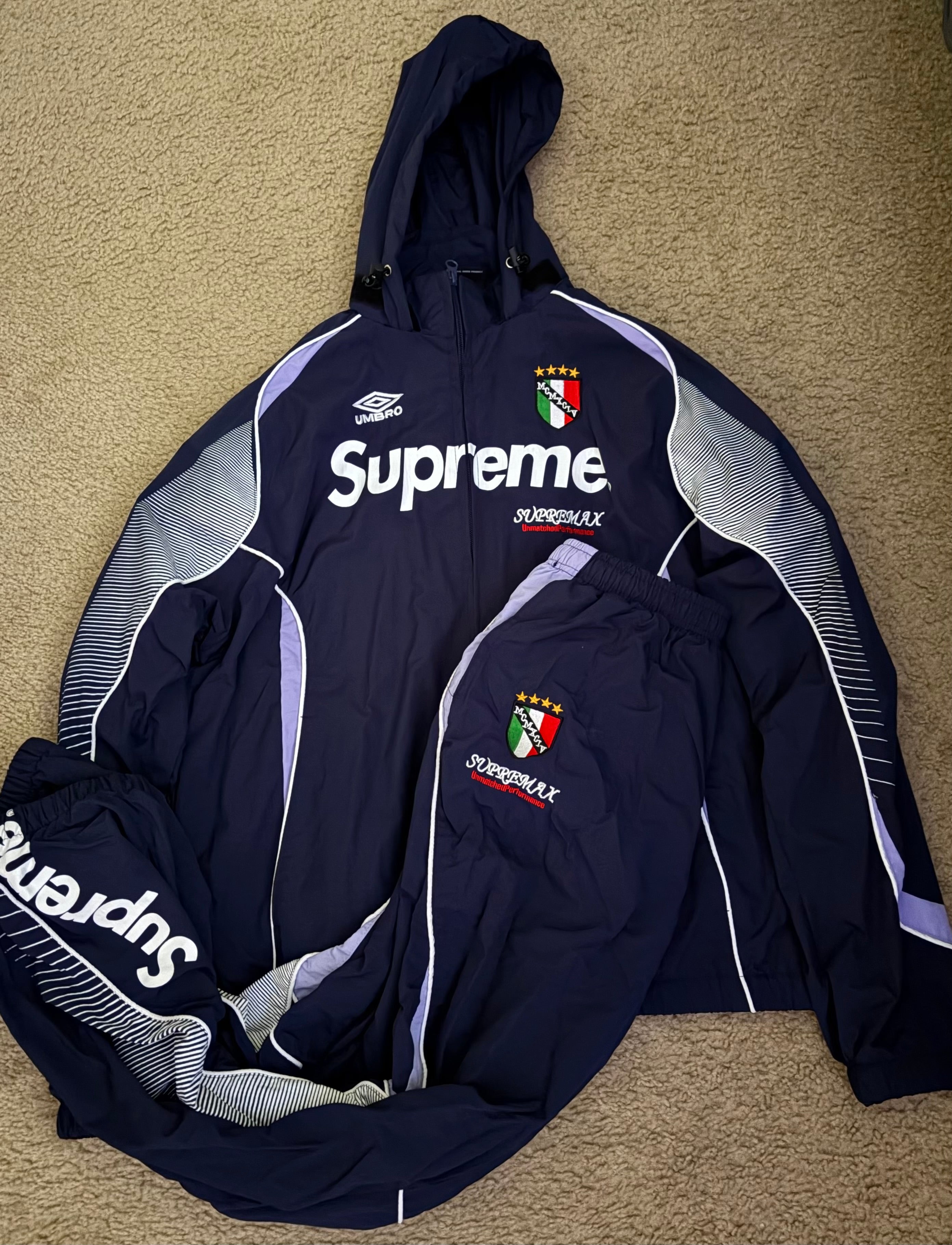 SUPREME UMBRO TRACK JACKET + TRACK PANTS